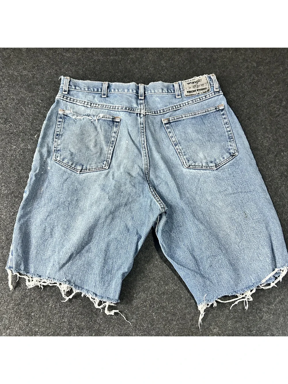 Vintage Wrangler Silver Edition Cutoff Denim Jean Shorts Light Wash Size 34